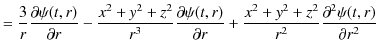$\displaystyle =\dfrac{3}{r}\dfrac{\partial\psi(t,r)}{\partial r}-\dfrac{x^{2}+y...
...}+\dfrac{x^{2}+y^{2}+z^{2}}{r^{2}}\dfrac{\partial^{2}\psi(t,r)}{\partial r^{2}}$